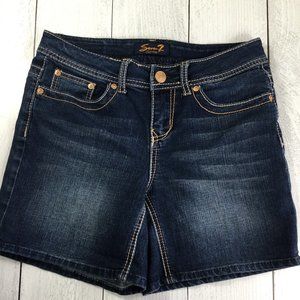 Seven7 Dark Wash Jean Shorts, Size 4, EUC